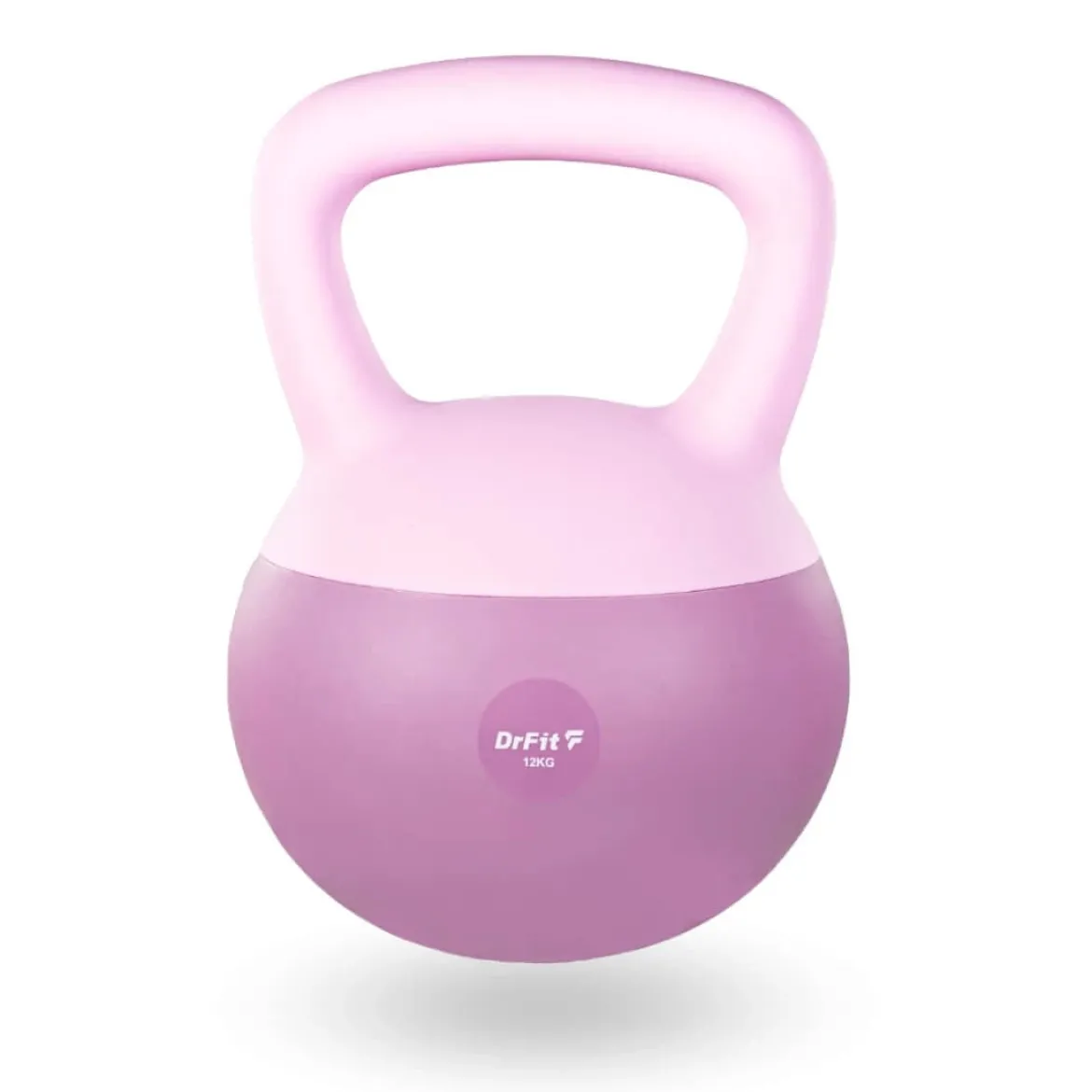 DrFit Kettlebell odważnik kulowy z piaskiem do ćwiczeń siłowych fioletowy 12kg