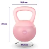 DrFit Kettlebell odważnik kulowy z piaskiem do ćwiczeń siłowych różowy 6kg
