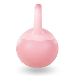 DrFit Kettlebell odważnik kulowy z piaskiem do ćwiczeń siłowych różowy 6kg