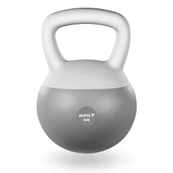 DrFit Kettlebell odważnik kulowy z piaskiem do ćwiczeń siłowych szary 16kg