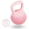 DrFit Kettlebell odważnik kulowy z piaskiem do ćwiczeń siłowych różowy 8 kg