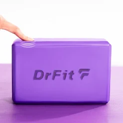 DrFit Kostka do jogi i pilatesu fioletowa