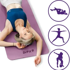 DrFit mata do ćwiczeń fitnessu i rehabilitacji fioletowa