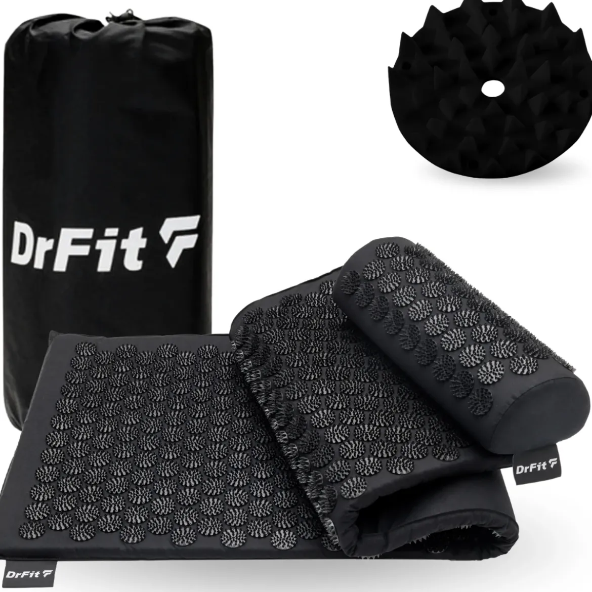 DrFit Mata długa do akupresury + poduszka czarne igły