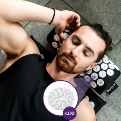 DrFit Mata krótka do akupresury z poduszką białe igły