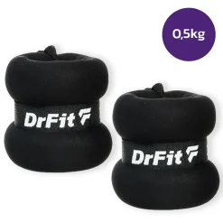 DrFit obciążniki do ćwiczeń na kostki i nadgarstki 0,5 kg (para) czarne