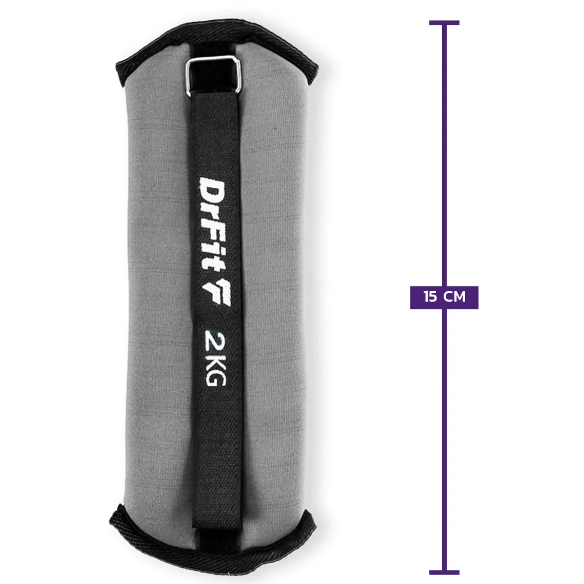 DrFit obciążniki do ćwiczeń na kostki i nadgarstki 2 kg (para) szare
