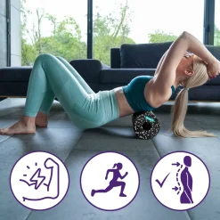 DrFit piankowy roller do masażu i rehabilitacji zestaw 4 elementy zielone kropki