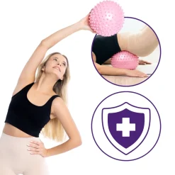 DrFit Piłka do pilatesu z wypustkami ø 25 cm różowa