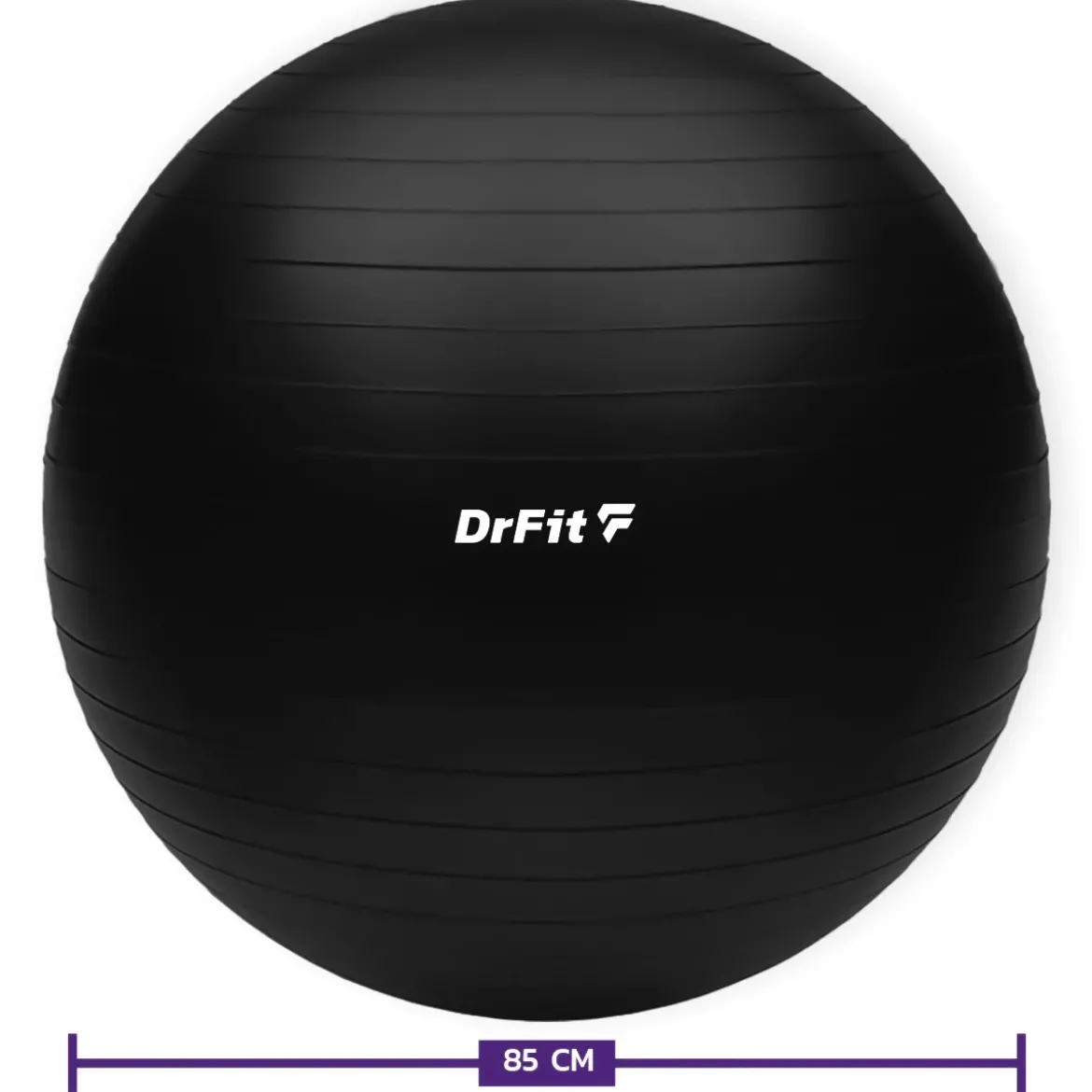 DrFit piłka do ćwiczeń fitness i rehabilitacji z pompką ø 85 czarna