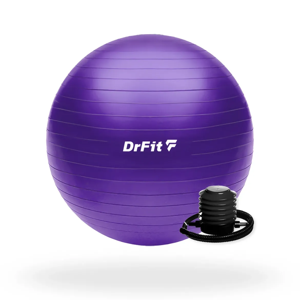 DrFit piłka do ćwiczeń fitness i rehabilitacji z pompką ø 55 fioletowa