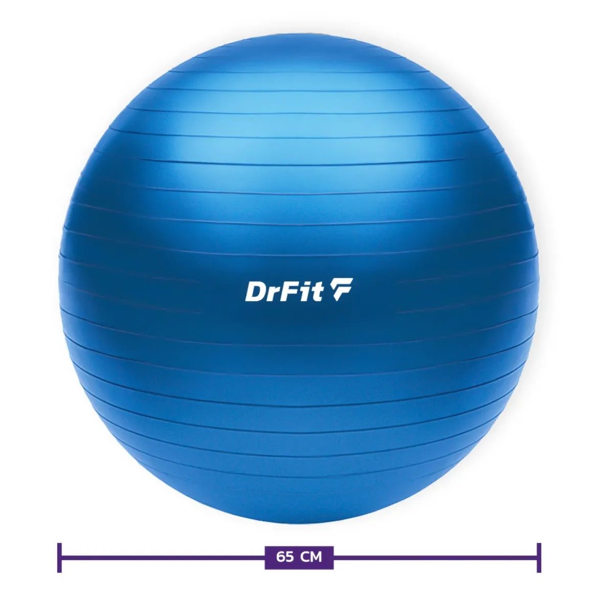 DrFit piłka do ćwiczeń fitness i rehabilitacji z pompką ø 65 niebieska