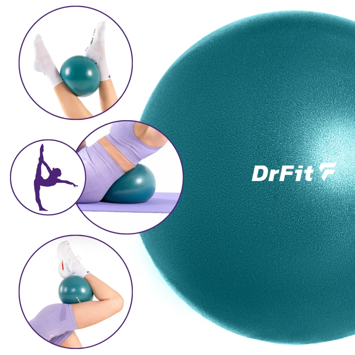 DrFit piłka do ćwiczeń i rehabilitacji ø 25 ciemnozielona