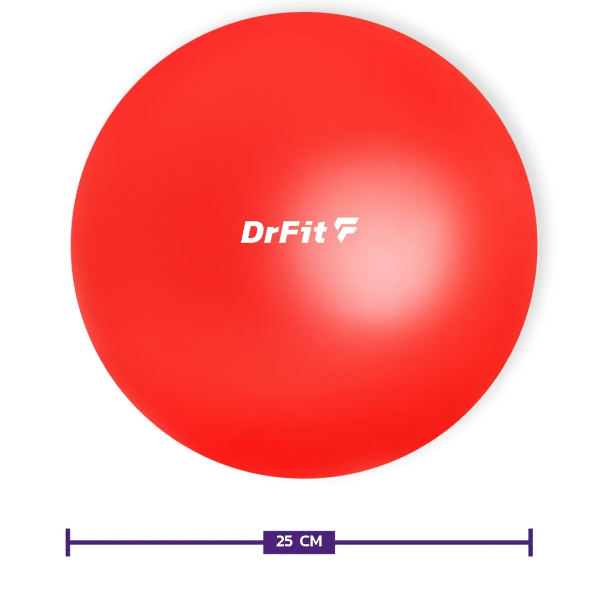 DrFit piłka do ćwiczeń i rehabilitacji ø 25 czerwona