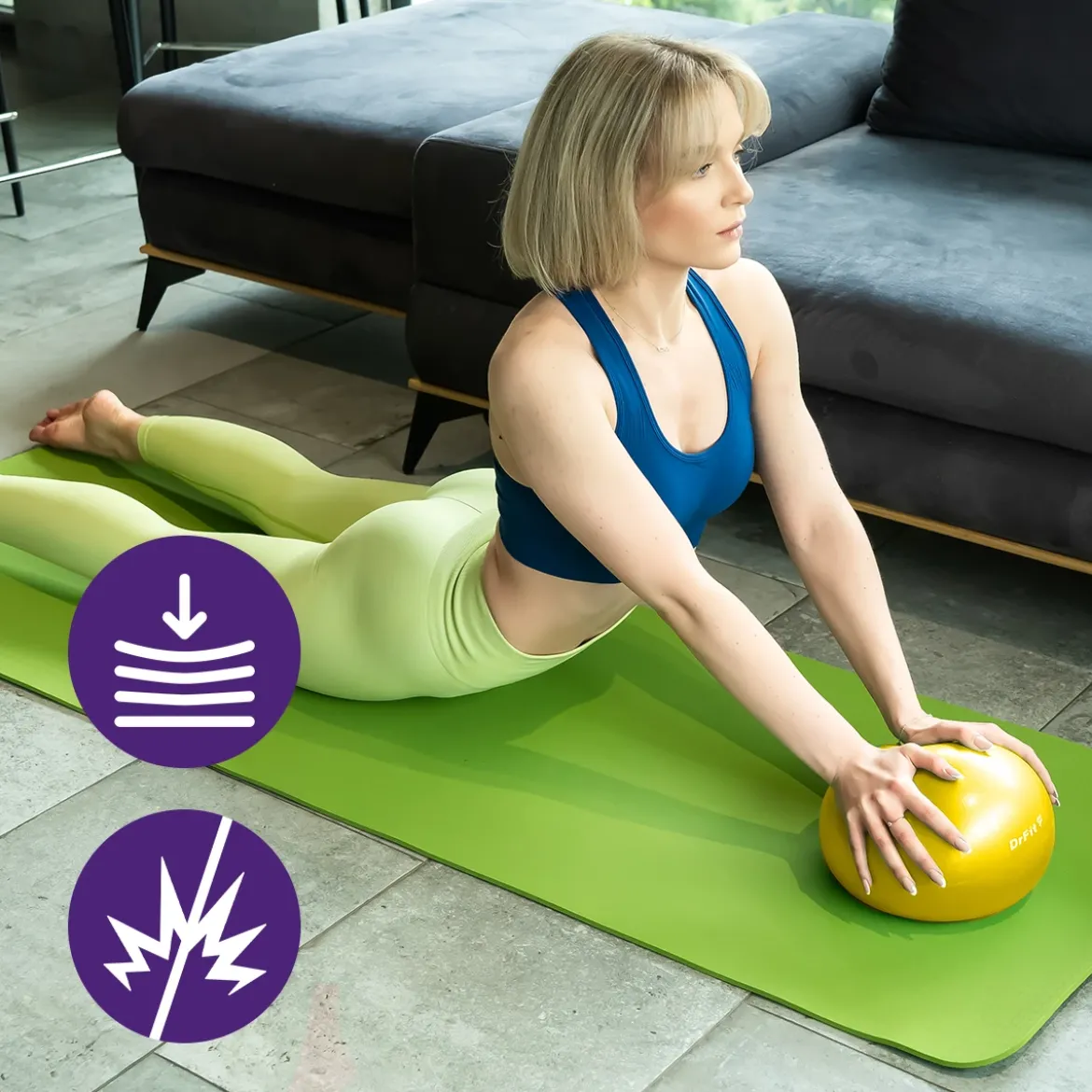 DrFit piłka do ćwiczeń i rehabilitacji ø 20 żółta