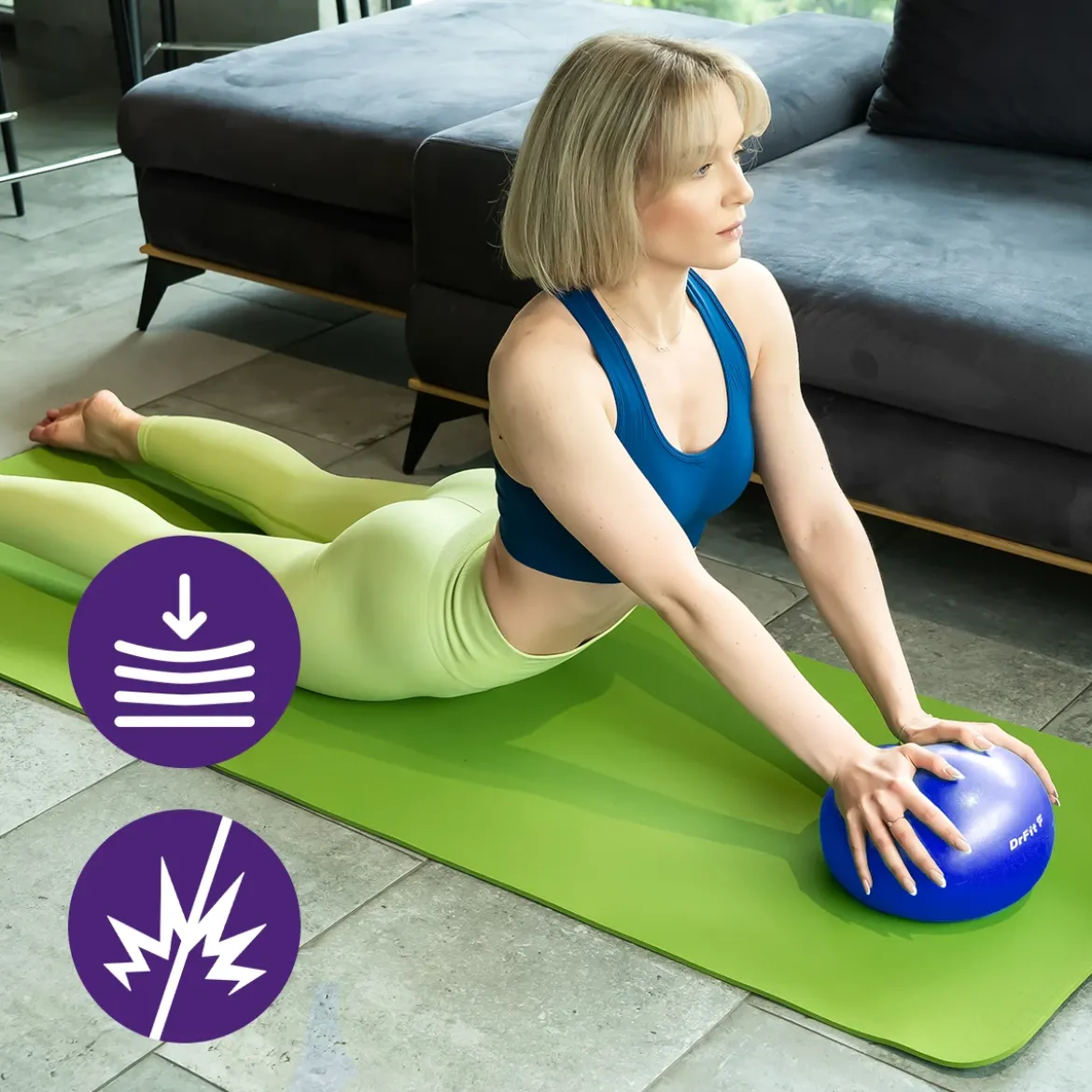 DrFit piłka do ćwiczeń i rehabilitacji ø 25 niebieska