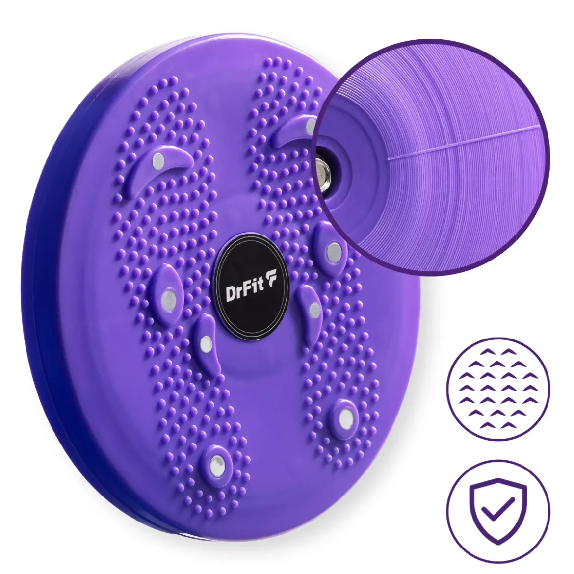 DrFit Platforma obrotowa z wypustkami do ćwiczeńø 25 cm fioletowy