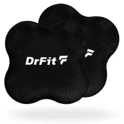 DrFit Podkładki amortyzujące do ćwiczeń, fitnessu i jogi czarne