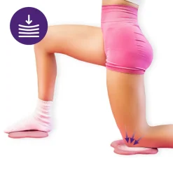 DrFit Podkładki amortyzujące do ćwiczeń, fitnessu i jogi różowe