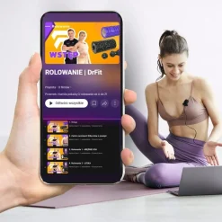 DrFit Roller do masażu i rehabilitacji piankowy zestaw 4 elementy niebieskie kropki