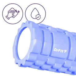 DrFit Roller do masażu i rehabilitacji z wypustkami jasnofioletowy ø 15x33