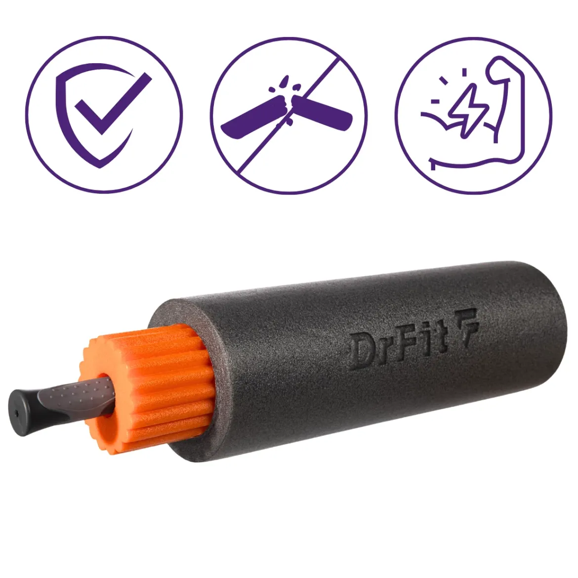 DrFit Roller do masażu i rehabilitacji 3w1 ø15x45 cm