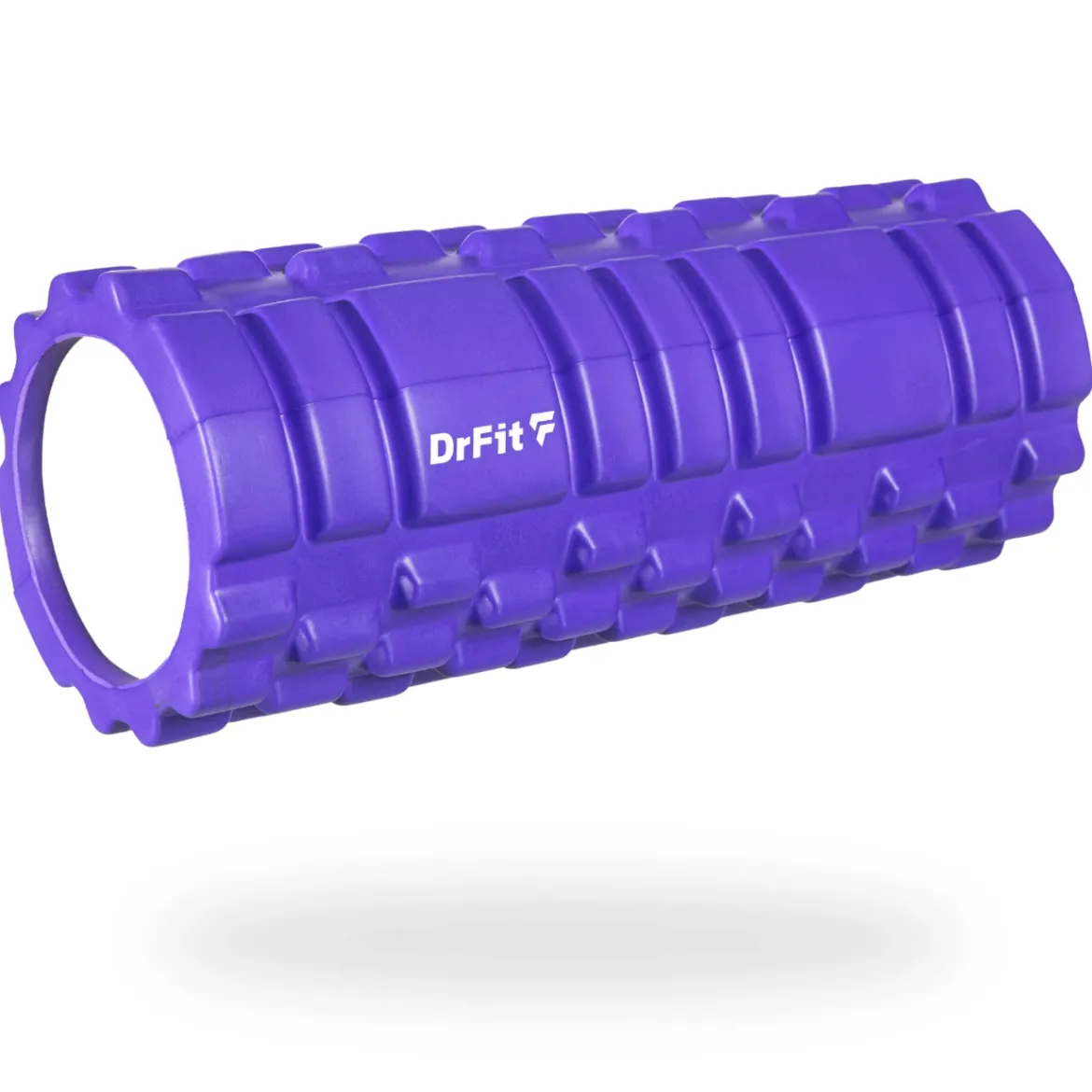 DrFit Roller do masażu i rehabilitacji z wypustkami fioletowy ø 15x33 cm