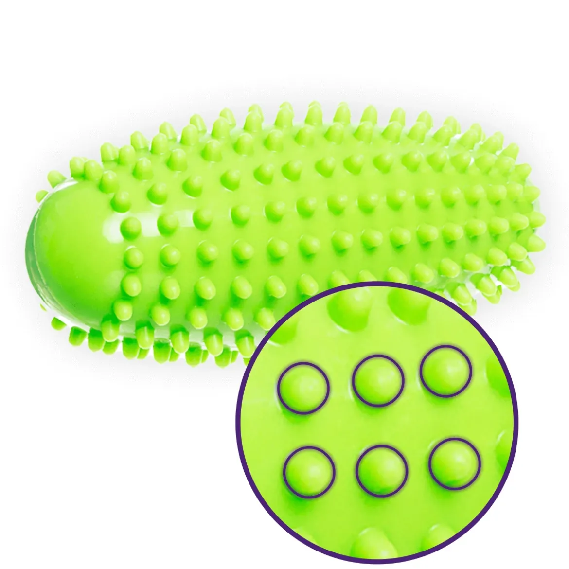 DrFit Roller masujący z wypustkami sensorycznymi 16 cm zielony
