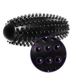 DrFit Roller masujący z wypustkami sensorycznymi 16 cm czarny