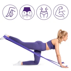 DrFit taśma lateksowa do treningu i rehabilitacji fioletowa 2,2 kg