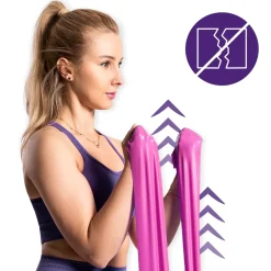 DrFit taśma lateksowa do treningu i rehabilitacji różowa 5,4 kg