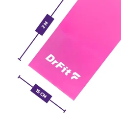 DrFit taśma lateksowa do treningu i rehabilitacji różowa 5,4 kg