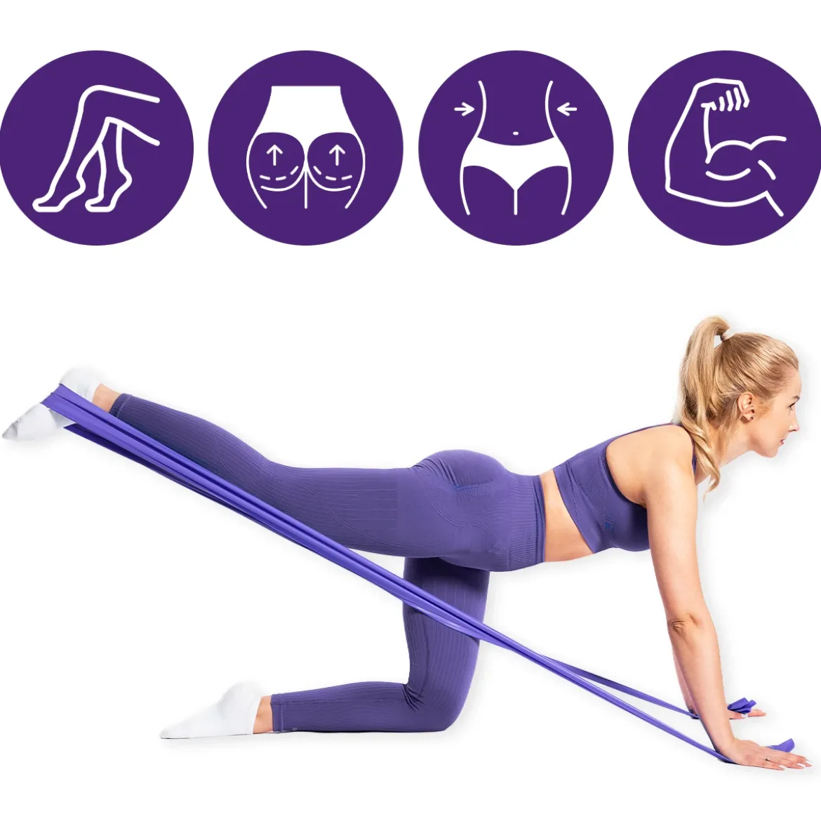 DrFit Taśma rehabilitacyjna lateksowa fioletowa 5,4 kg