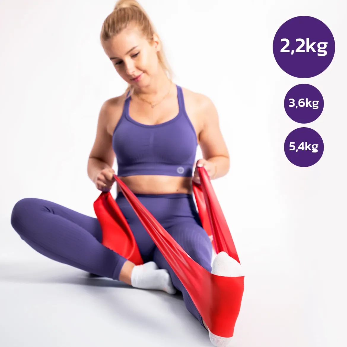 DrFit Taśma rehabilitacyjna lateksowa czerwona 2,2 kg