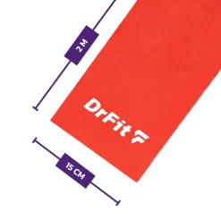 DrFit Taśma rehabilitacyjna lateksowa czerwona 2,2 kg