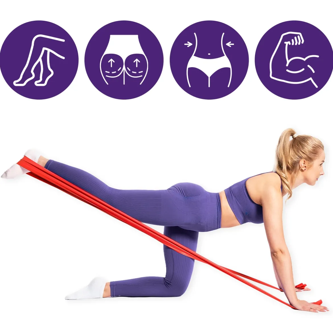 DrFit Taśma rehabilitacyjna lateksowa czerwona 2,2 kg
