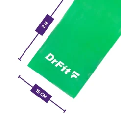 DrFit Taśma rehabilitacyjna lateksowa ciemnozielona 5,4 kg