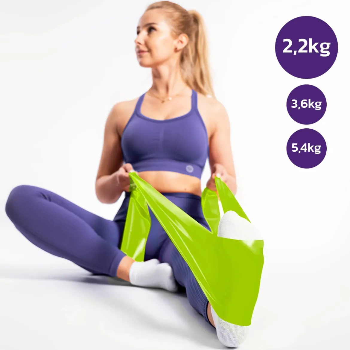 DrFit Taśma rehabilitacyjna lateksowa jasnozielona 2,2 kg