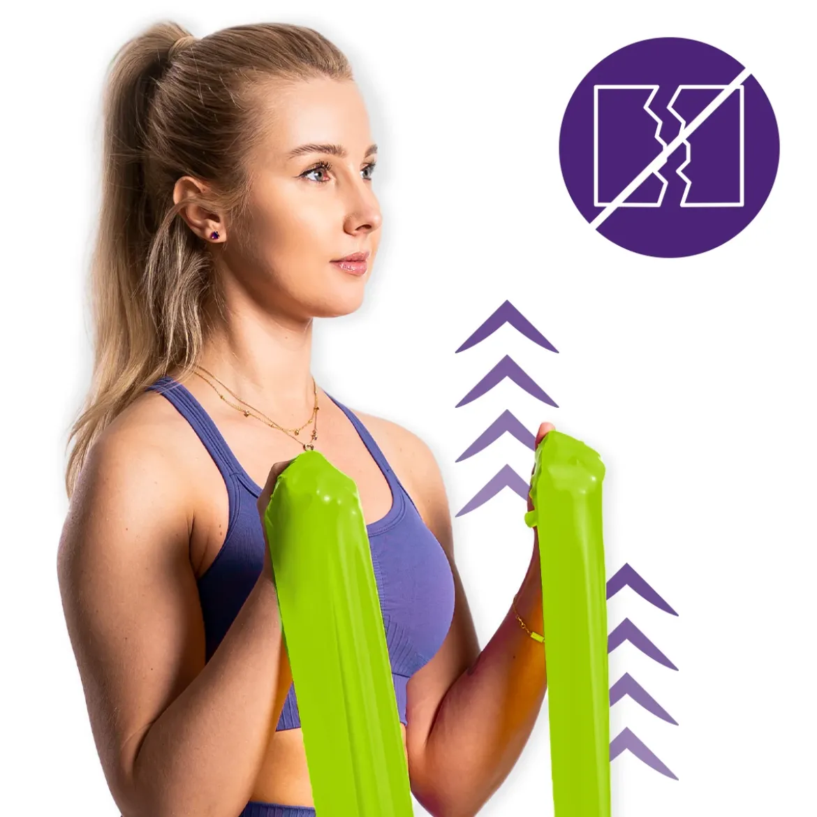 DrFit Taśma rehabilitacyjna lateksowa jasnozielona 2,2 kg