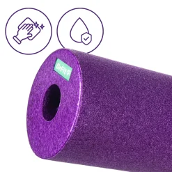 DrFit Travel roller do masażu i rehabilitacji gładki fioletowy ø 15 x 30 cm