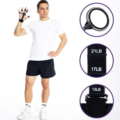DrFit Wzmacniacz dłoni, palców i przedramienia czarny opór 6-9,5 kg