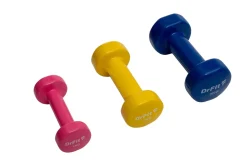 Dr Fit Zestaw 6 hantli 12 kg (2x1 kg różowy, 2x2 kg żółty, 2x3 kg niebieski) + stojak