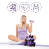 DrFit Zestaw 6 hantli (2x0,5 kg jasny różowy, 2x1 kg jasny fioletowy, 2x1,5 kg fioletowy) + stojak