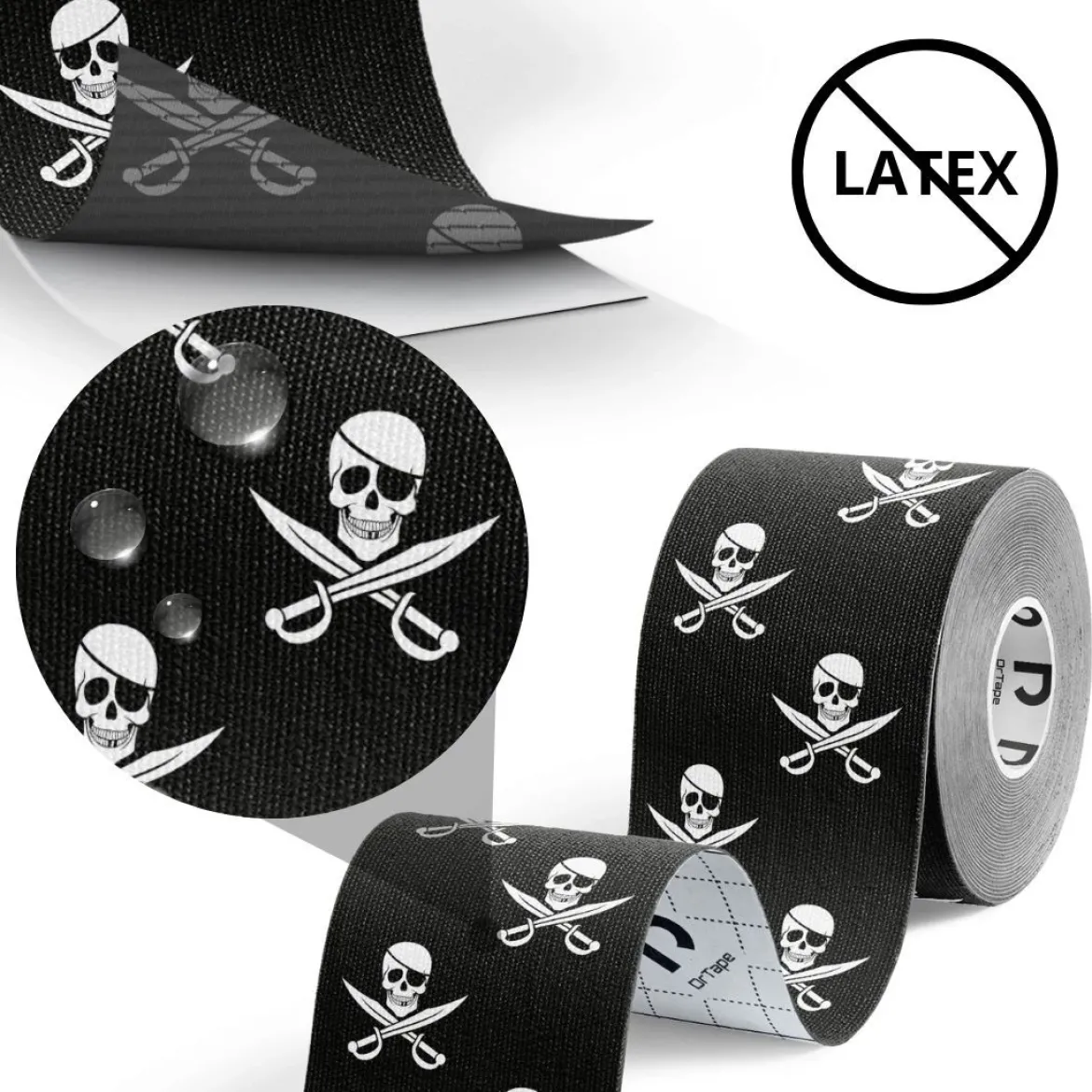 DrTape mocna wodoodporna taśma do tejpingu 5cm x 5m Pirate
