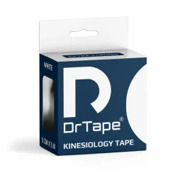 DrTape mocna wodoodporna taśma do tejpingu 5cm x 5m biała