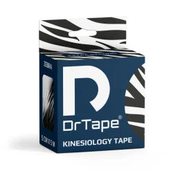 DrTape mocna wodoodporna taśma do tejpingu 5cm x 5m Zebra