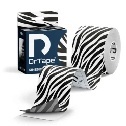 DrTape mocna wodoodporna taśma do tejpingu 5cm x 5m Zebra
