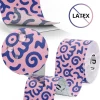 DrTape mocna wodoodporna taśma do tejpingu 5cm x 5m doodles różowo - niebieski