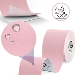 DrTape mocna wodoodporna taśma do tejpingu 5cm x 5m jasnoróżowa