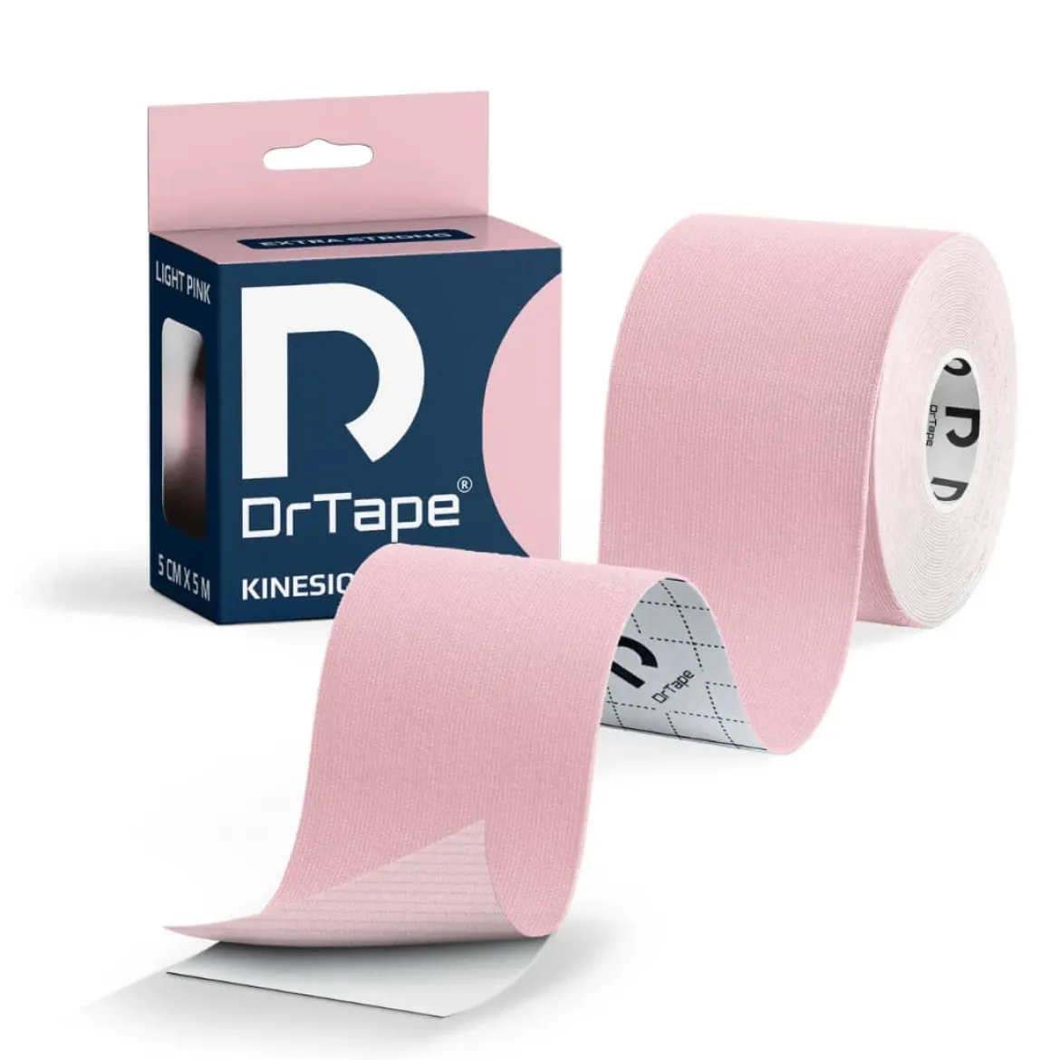 DrTape mocna wodoodporna taśma do tejpingu 5cm x 5m jasnoróżowa